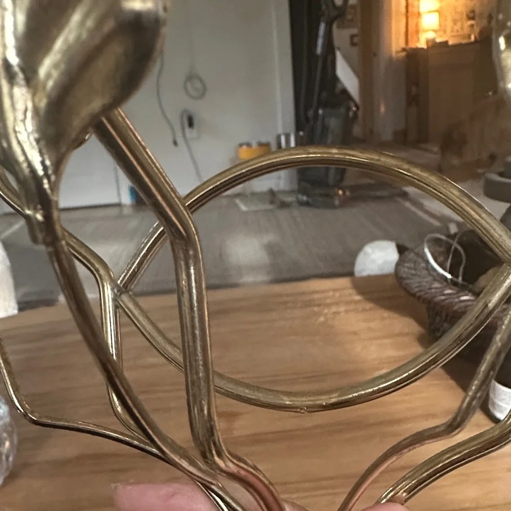 Gold Leaf Accent Wall Shelf with Glass Top